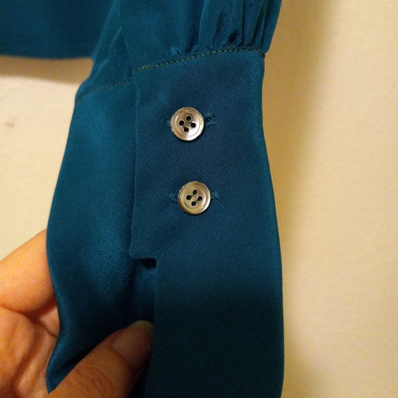 Vintage Silk Cape/Trench Blouse - Picture 10 of 16